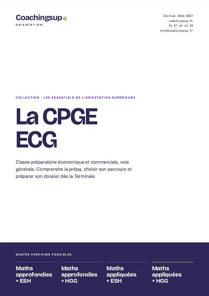 Couverture du guide CPGE ECG, édition 2026–2027