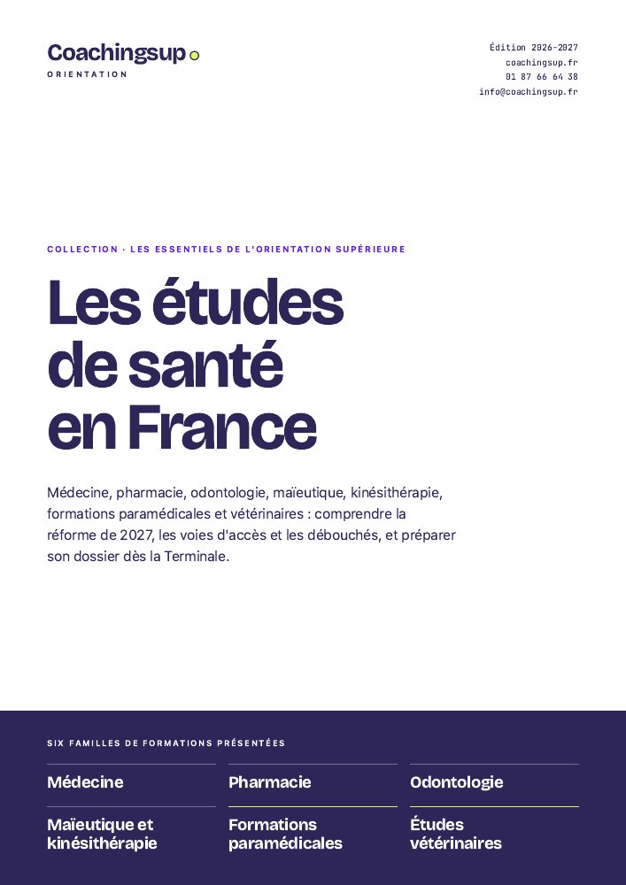 Couverture du guide Études de santé, édition 2026–2027